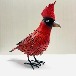 Metal Art Red Cardinal Bird